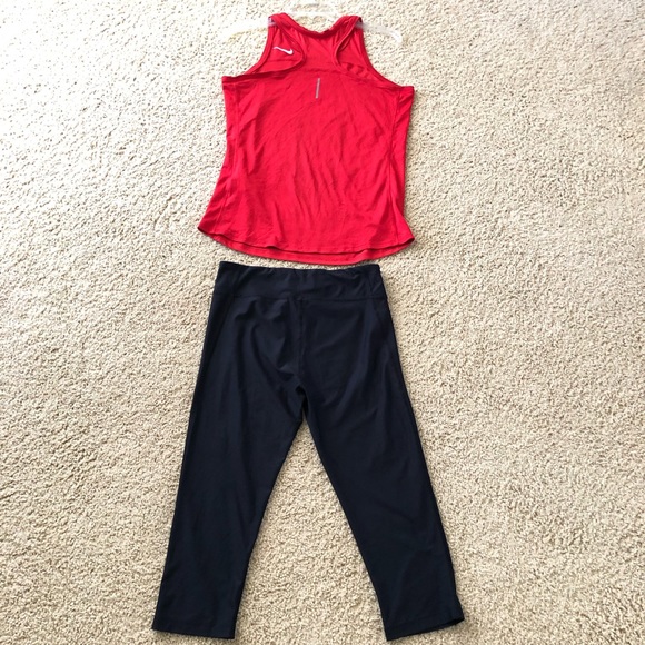 2 Piece Nike Dri-Fit Razor Back Athletic Tank Top & Under Armour black pants - Picture 7 of 9